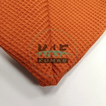 Waffle Pike Kumaş | 100% Pamuk | W-31 Açık Kiremit