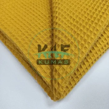 Waffle Pike Kumaş | 100% Pamuk | W-33 Parlak Hardal