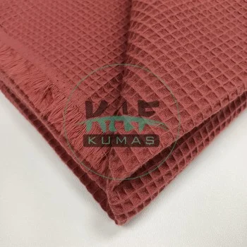 Waffle Pike Kumaş | 100% Pamuk | W-39 Koyu Kiremit