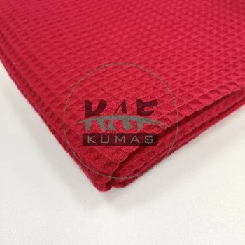 Waffle Pike Kumaş | 100% Pamuk | W-40 Kırmızı