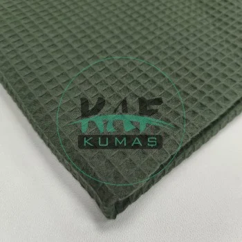 Waffle Pike Kumaş | 100% Pamuk | W-43 Zeytin Yeşili