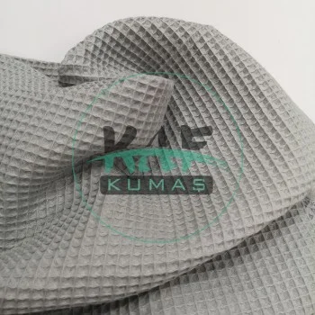 Waffle Pike Kumaş | 100% Pamuk | W-08 Açık Gri