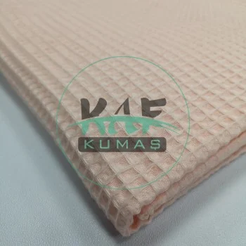 Waffle Pike Kumaş | 100% Pamuk | W-28 Açık Somon