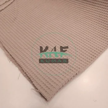 Waffle Pike Kumaş | 100% Pamuk | W-52 Karamel Bej