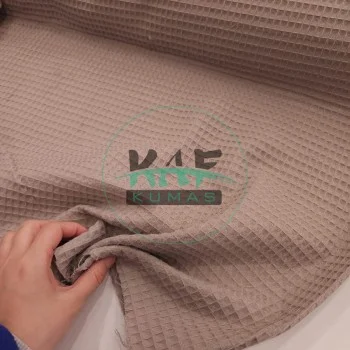 Waffle Pike Kumaş | 100% Pamuk | W-52 Karamel Bej