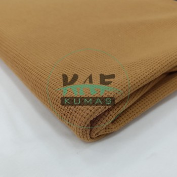 Örme Waffle Kumaş | Hardal