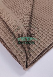 Waffle Pike Kumaş | 100% Pamuk | W-48 Koyu Kahverengi