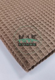 Waffle Pike Kumaş | 100% Pamuk | W-48 Koyu Kahverengi