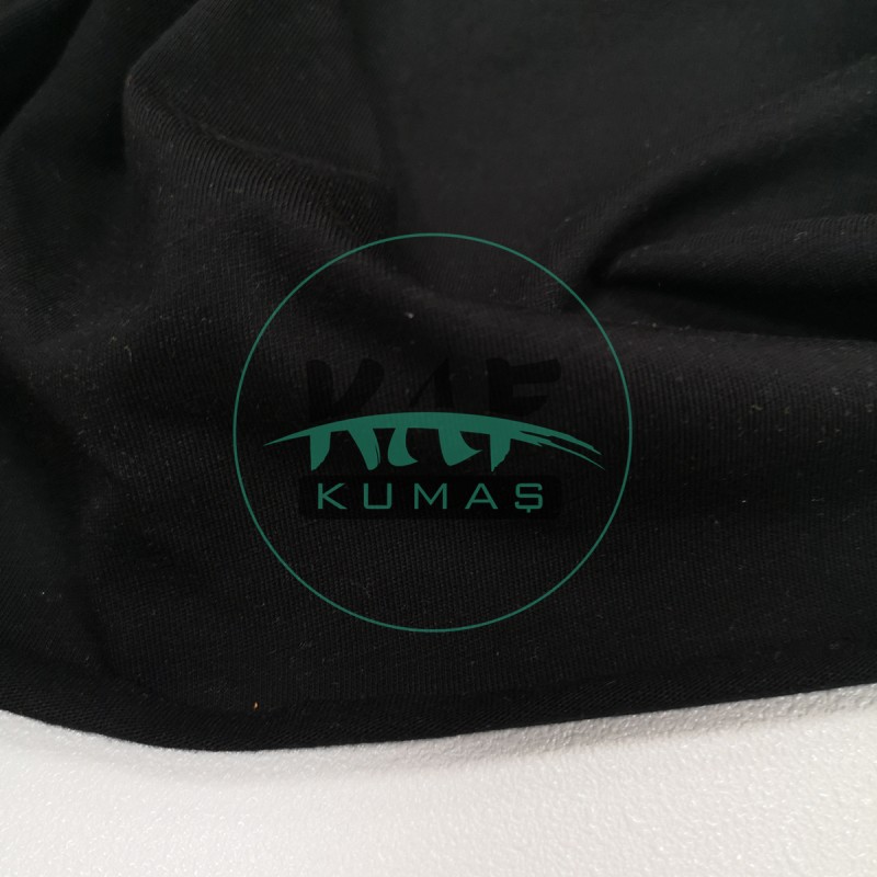 16/1 Penye Süprem Kumaş | %100 Pamuk | Tok Tişörtlük Kumaş 220 gsm | Siyah
