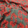 Baskılı Süprem Kumaş | %95 Pamuk %5 Elastan | 150 cm | 210 Gsm |  Kırmızı Horoz Desen