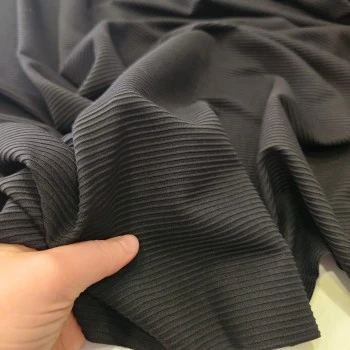 Fitilli Likralı Polyester İnterlok Kumaş
