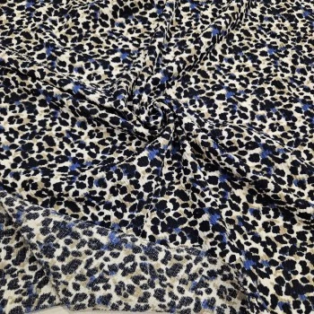 Leopar Desen Kraş Jakarlı Kumaş | D-02