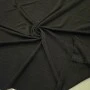 Siyah Likralı Polyester Ribana Kumaş | D-03