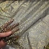Altın Duvar Baskılı Likralı Siyah Tül Kumaş |  R4-13