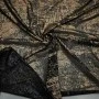 Bronz Varak Simli Batik Desen Siyah Tül Kumaş |  R2-5