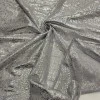 Gümüş Varak Batik Desen Gri Tül Kumaş |  R4-02