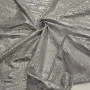 Gümüş Varak Batik Desen Gri Tül Kumaş |  R4-02