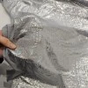 Gümüş Varak Batik Desen Gri Tül Kumaş |  R4-02