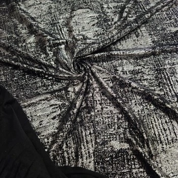 Gümüş Varak Duvar Batik Desen Süprem Kumaş | D-09