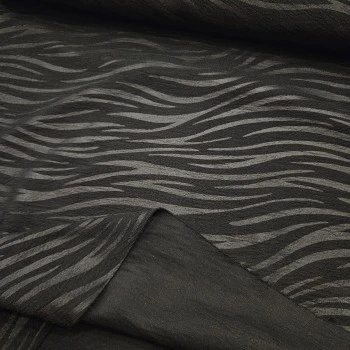 Mat Kaplama Zebra Desen Jakarlı İnterlok Kumaş | X-08
