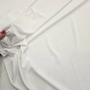 Penye Polyester Süprem Kumaş | Beyaz