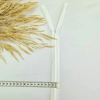 Gizli Fermuar | Uzunluk: 25 cm | Ekru