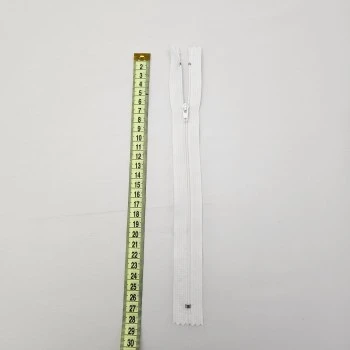 Kemik Fermuar Uzunluk: 18 cm Beyaz