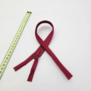 Gizli Fermuar | Uzunluk: 40 cm | Canlı Bordo