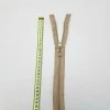 Yuvarlak Halka Fermuar | Mont-Çanta Fermuarı Uzunluk: 47 cm Koyu Bej
