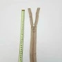 Yuvarlak Halka Fermuar | Mont-Çanta Fermuarı Uzunluk: 47 cm Koyu Bej