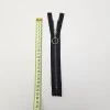 Siyah Metalik Dişli Yuvarlak Halka Fermuar | Mont-Çanta Fermuarı Uzunluk: 20 cm Siyah