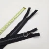 Siyah Metalik Dişli Yuvarlak Halka Fermuar | Mont-Çanta Fermuarı Uzunluk: 20 cm Siyah