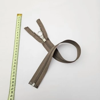 Yuvarlak Halka Fermuar | Mont-Çanta Fermuarı Uzunluk: 47 cm Vizon