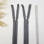 Yuvarlak Halka Fermuar | Mont-Çanta Fermuarı Uzunluk: 47 cm Gri