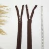 Yuvarlak Halka Fermuar | Mont-Çanta Fermuarı Uzunluk: 47 cm Kahverengi