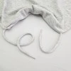 Pamuk Sweatshirt İpi | Plastik Uçlu 115 cm Kordon | Gri Melanj