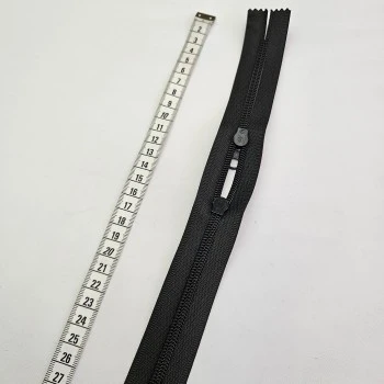 Su Geçirmez PU Kaplama Fermuar | O Fermuar Çift Elcikli | Uzunluk: 17 cm Siyah