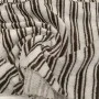 Bambulu Havlu  Parça Kumaş Çizgili | Çikolata Kahve 50*150 cm
