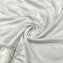 Beyaz Delikli Pointelle Ribana Parça Kumaş | 100% Pamuk | Çiçek | 90*180 cm