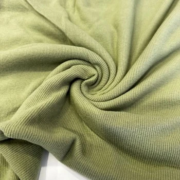 Fırçalı 2*1 Ribana Kumaş| Zeytin yeşili | Parça:120*100 cm