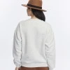 Kadife Be Yourself Desenli Gri Melanj Yumuşak Dokulu Regular Fit Bisiklet Yaka Kadın Sweatshirt