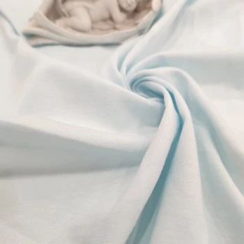 S10 | Buz Mavi Penye Süprem (30/1 - 150 GSM, 180 CM) Tişörtlük Pamuk Kumaş
