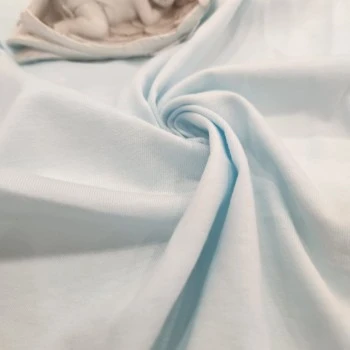 S10 | Buz Mavi Penye Süprem (30/1 - 150 GSM, 180 CM) Tişörtlük Pamuk Kumaş