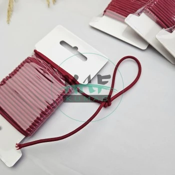 3 mm Yuvarlak Yumuşak Lastik İp 5 mt | Bel Paça Don Lastiği | Aksesuar Lastiği Koyu Kırmızı_148