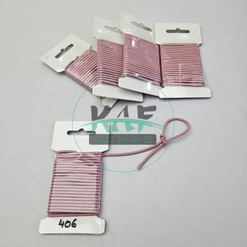 3 mm Yuvarlak Yumuşak Lastik İp 5 mt | Bel Paça Don Lastiği | Aksesuar Lastiği Gül Kurusu_406