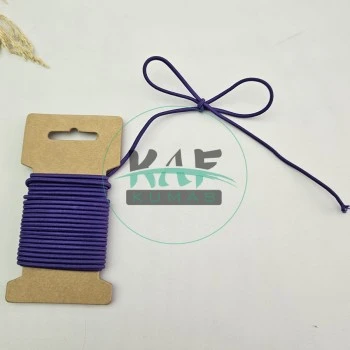 3 mm Yuvarlak Yumuşak Lastik İp 5 mt | Bel Paça Don Lastiği | Aksesuar Lastiği Mor_565