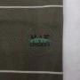 Beyaz Çizgili Haki Pike Örgü Yaka