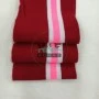 Pembe Çizgili Kırmızı Yaka