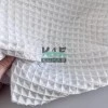 Büyük Kareli Waffle Pike Kumaş | 100% Pamuk | W-01 Beyaz