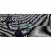 Siyah Beyaz Çizgili Kedi Desen Pano Kumaş 70x180 cm